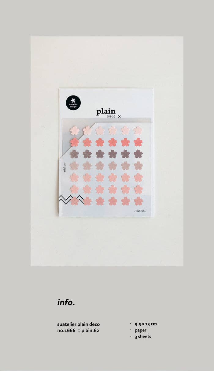 Suatelier |Plain Flower Stickers