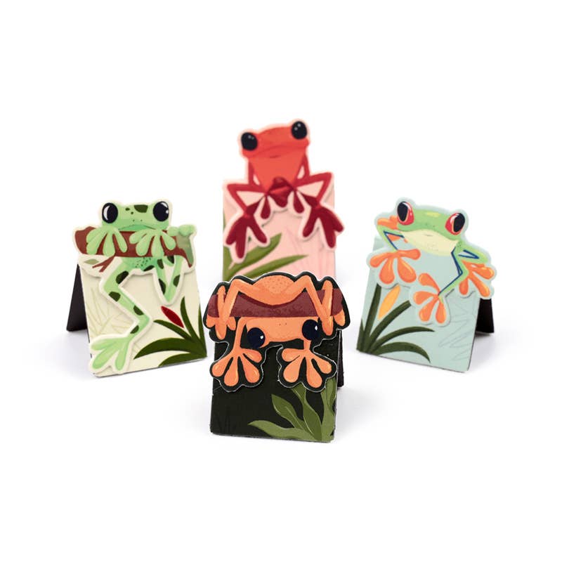Tropical Frogs Magnetic Bookmark Set