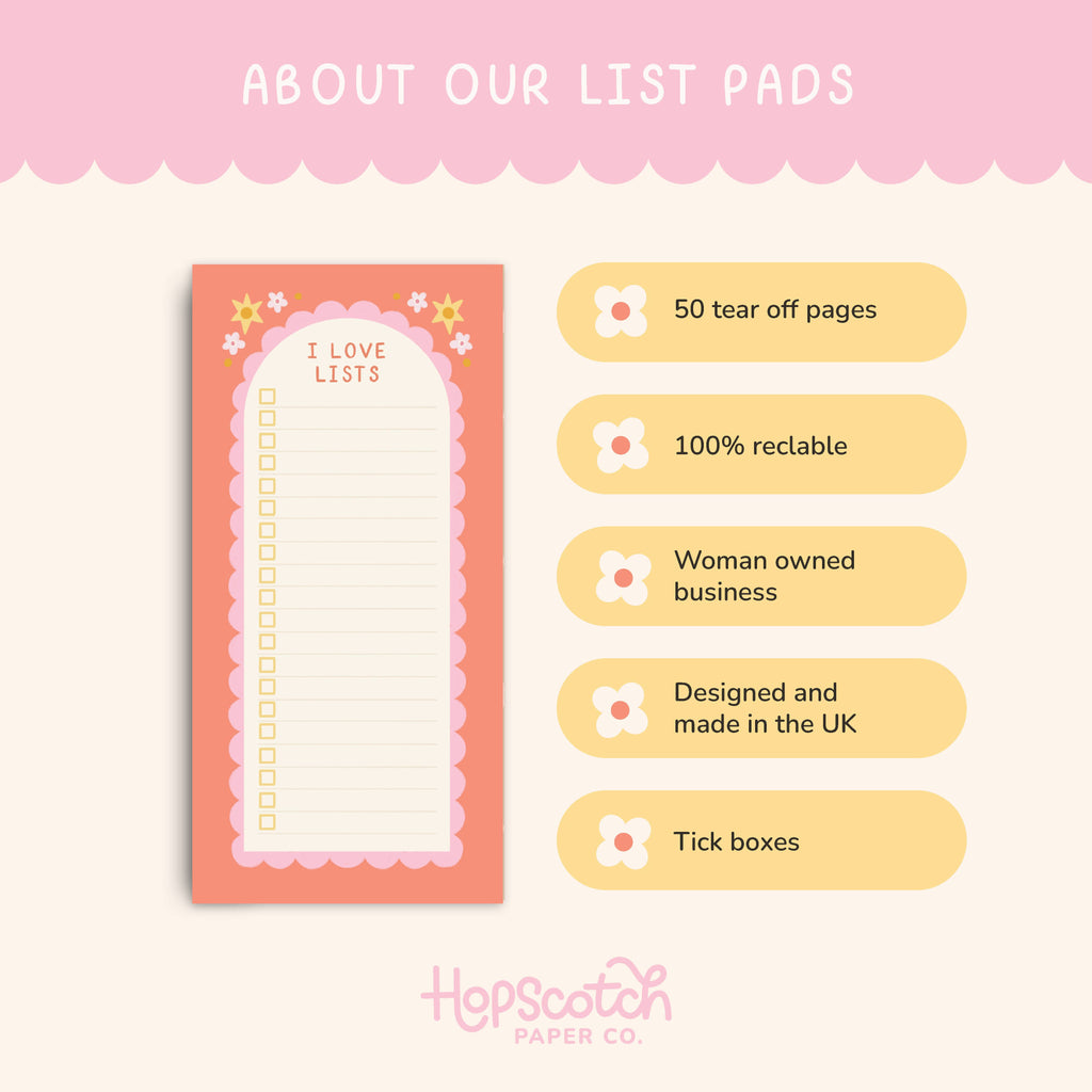I Love Lists Notepad