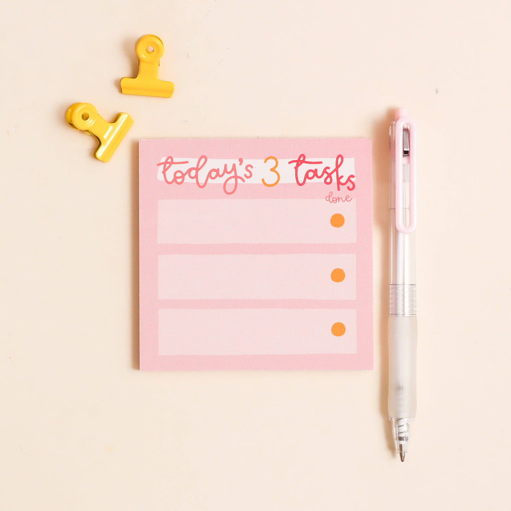 'Today's Three Tasks' Memo Pad