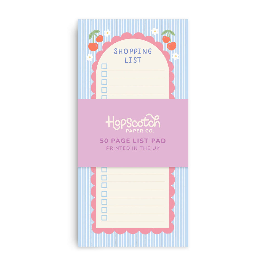 Cute Cherry Shopping List Pad