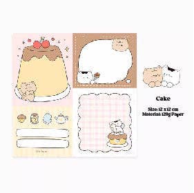 Kitty Patchwork Memo Note Pad: Sushi