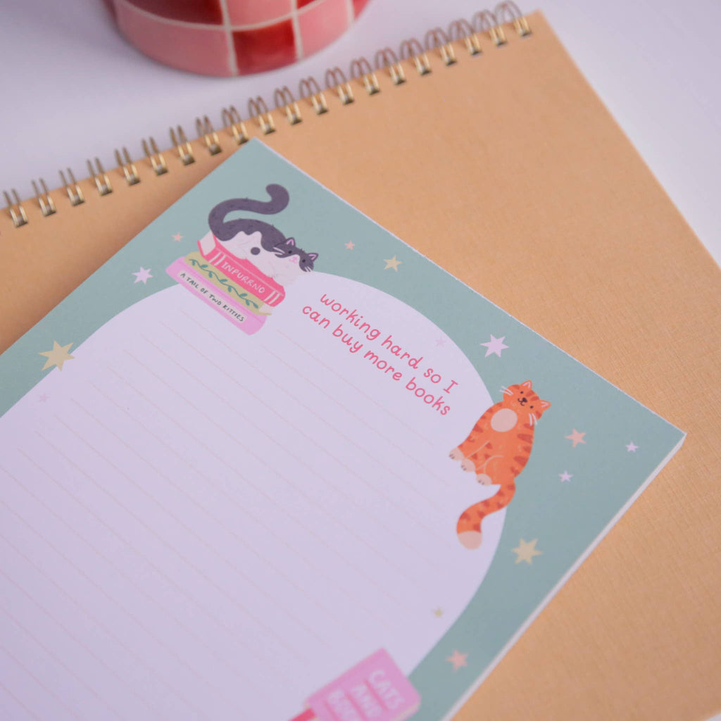 Cat Books Notepad