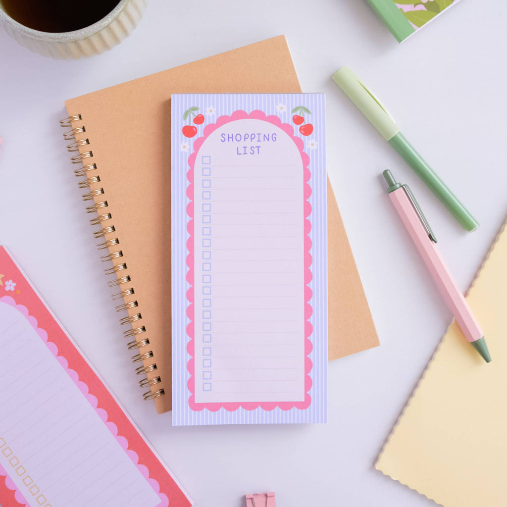 Cute Cherry Shopping List Pad