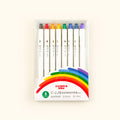Set of Zebra pens with rainbow design on packaging