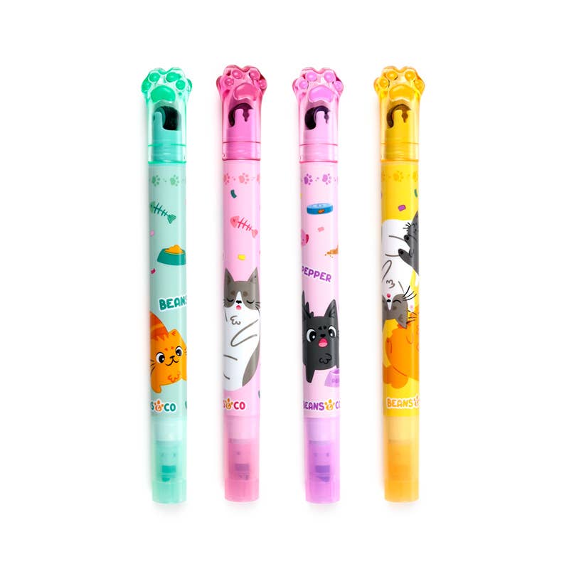 2-in-1 Cat Highlighter & Stamp Wheel Pen