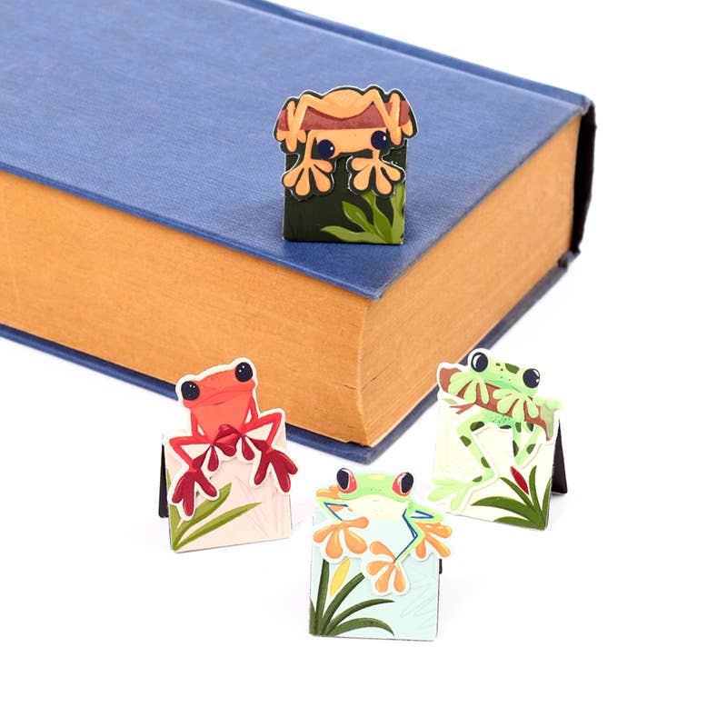 Tropical Frogs Magnetic Bookmark Set