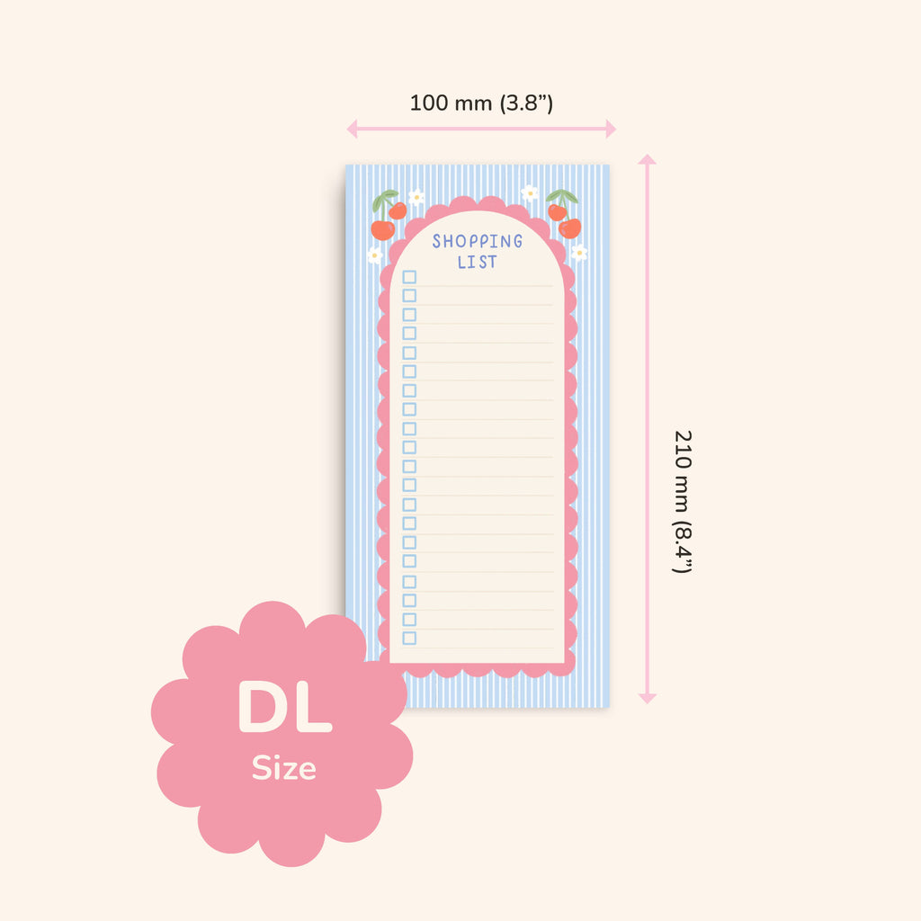 Cute Cherry Shopping List Pad
