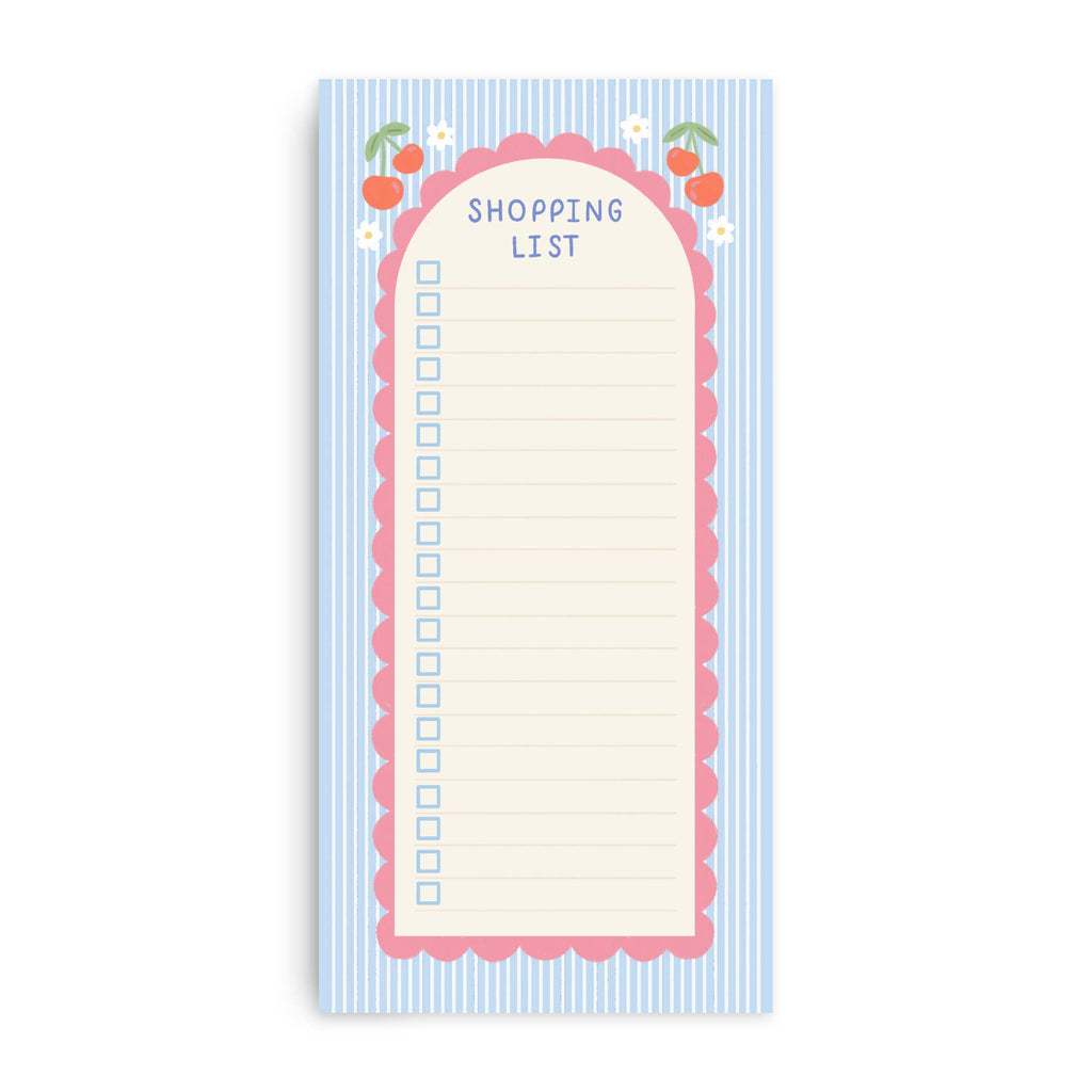 Cute Cherry Shopping List Pad