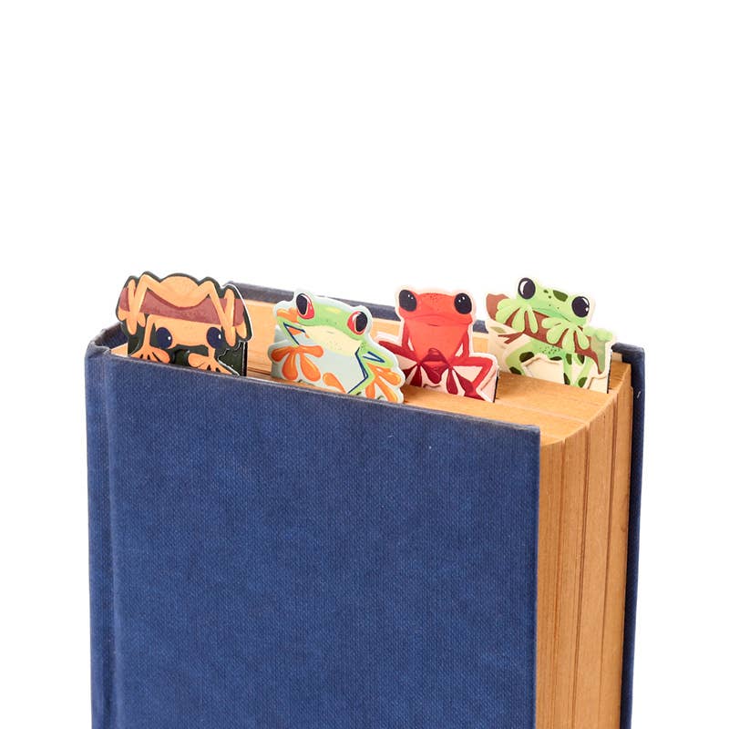 Tropical Frogs Magnetic Bookmark Set