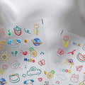 Pastel Doodle Sketching Style Embossed Stickers