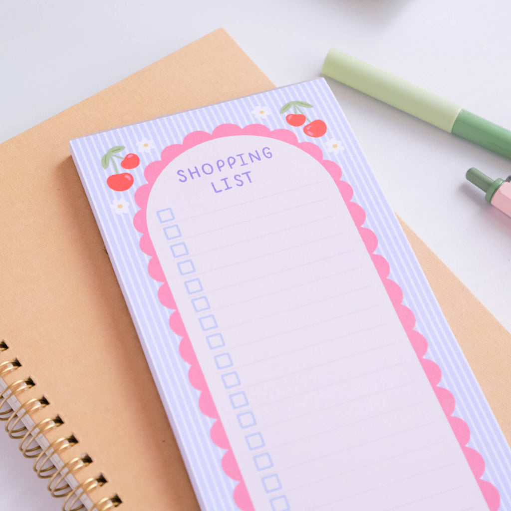 Cute Cherry Shopping List Pad