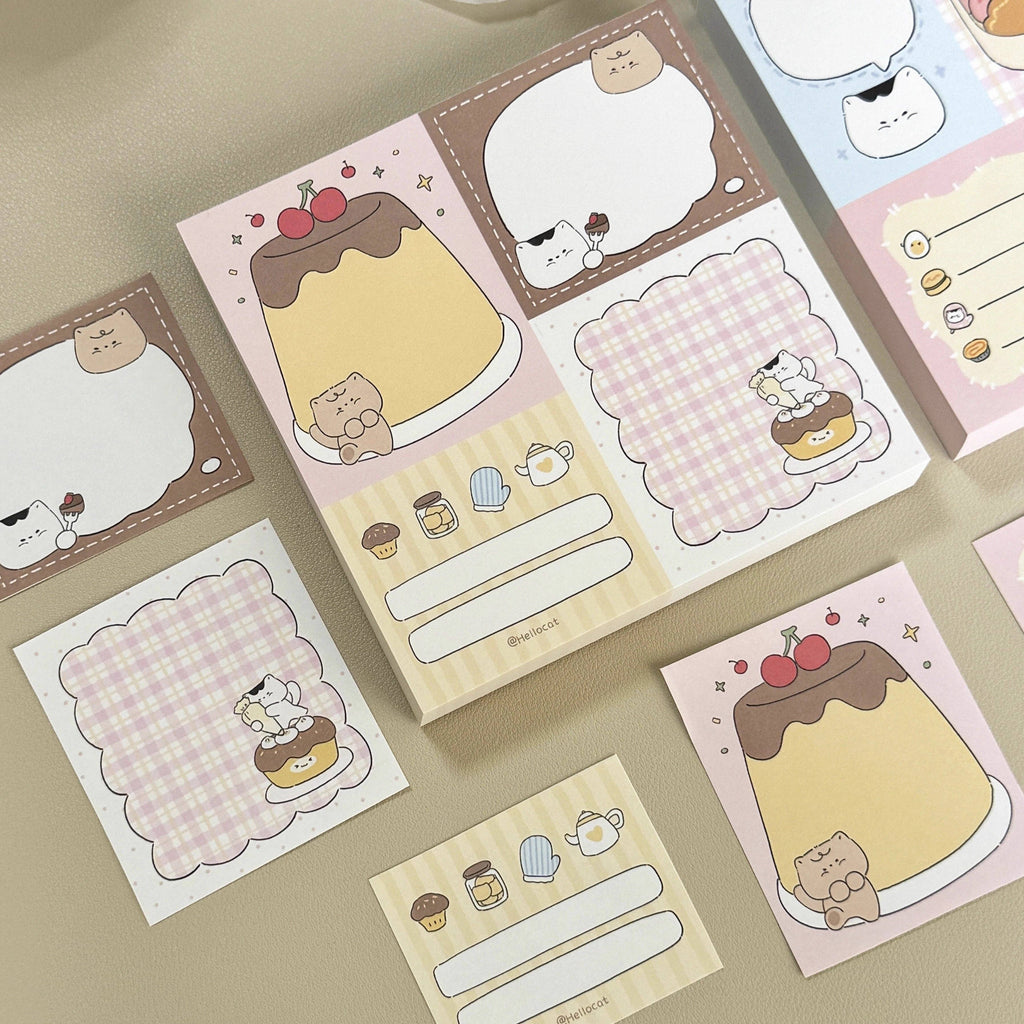 Kitty Patchwork Memo Note Pad: Sushi